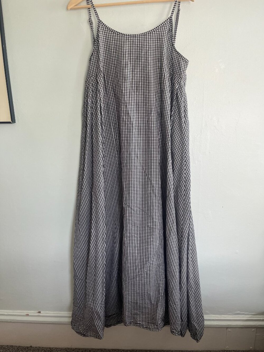 Sonderhaus Picnic Dress M Maxi Black and White Gingham - Picture 4 of 6